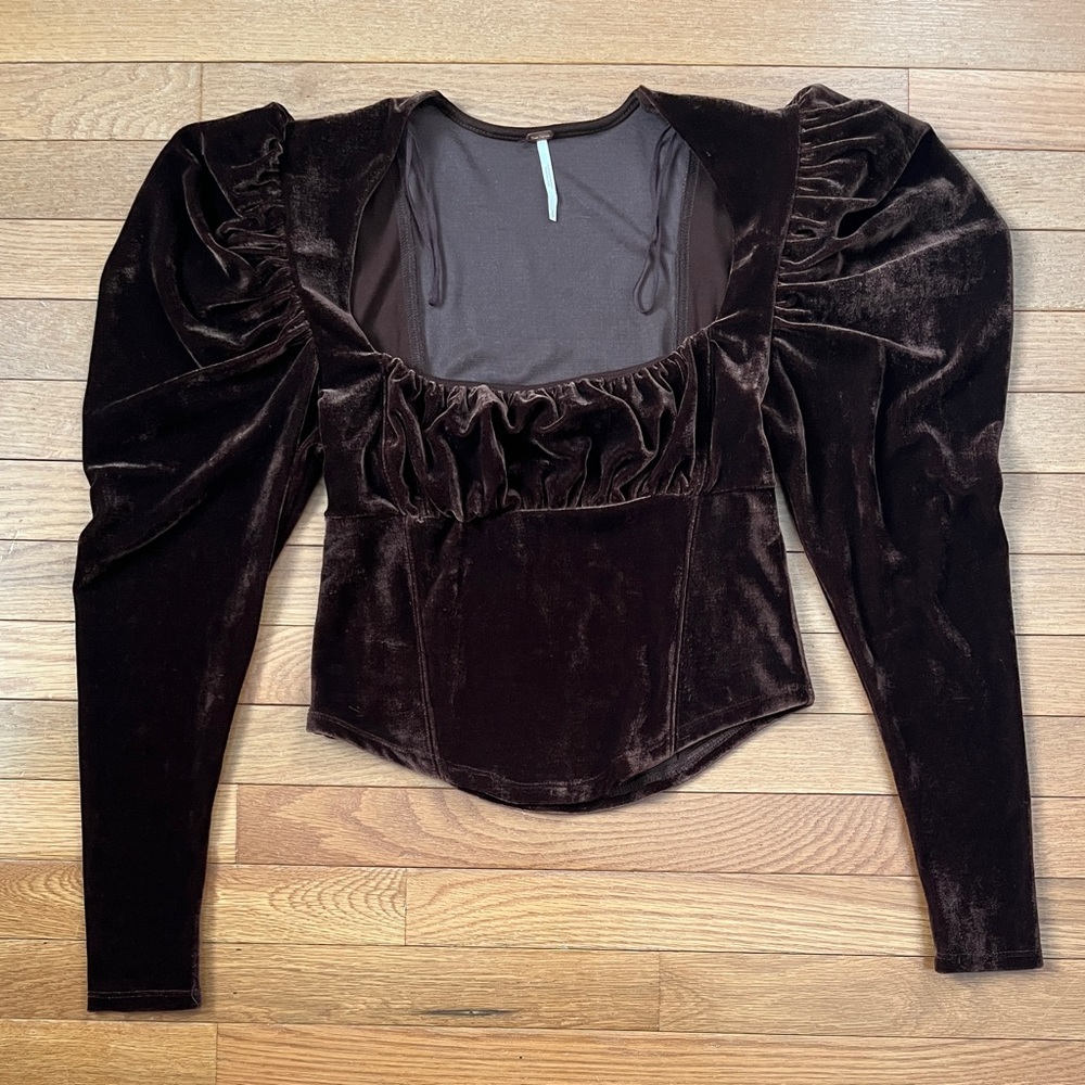 Free People Brown Hold Me Top Size S